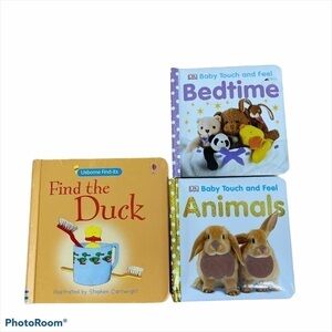 Board Books Bundle Touch and Feel Animals Bedtime